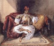 Eugene Delacroix, Seated Turk Smoking